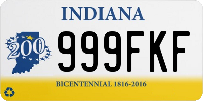 IN license plate 999FKF