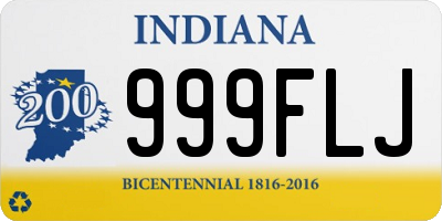 IN license plate 999FLJ