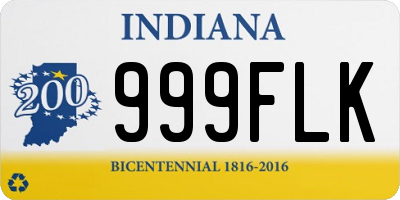 IN license plate 999FLK