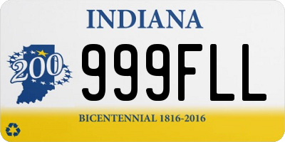IN license plate 999FLL