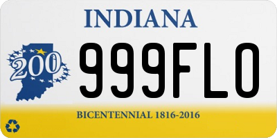 IN license plate 999FLO