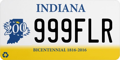 IN license plate 999FLR