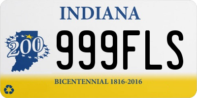 IN license plate 999FLS