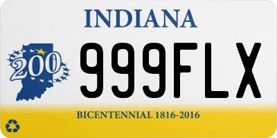 IN license plate 999FLX