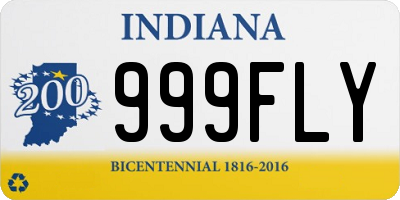 IN license plate 999FLY