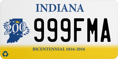 IN license plate 999FMA