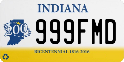 IN license plate 999FMD