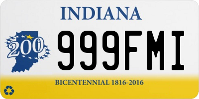 IN license plate 999FMI