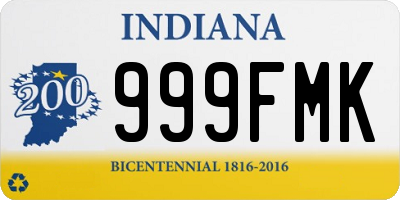 IN license plate 999FMK