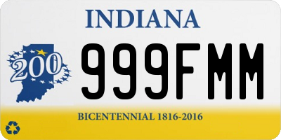 IN license plate 999FMM