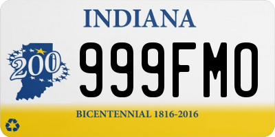 IN license plate 999FMO