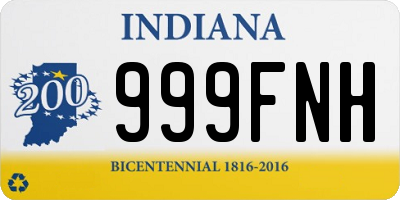 IN license plate 999FNH