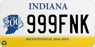 IN license plate 999FNK