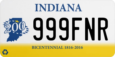 IN license plate 999FNR