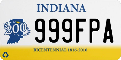 IN license plate 999FPA