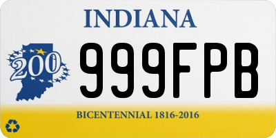 IN license plate 999FPB