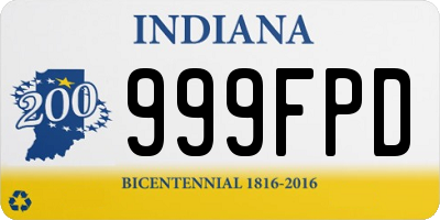 IN license plate 999FPD