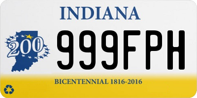 IN license plate 999FPH