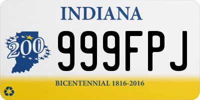 IN license plate 999FPJ