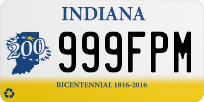 IN license plate 999FPM