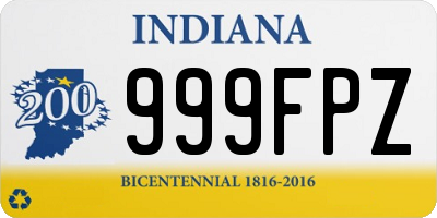 IN license plate 999FPZ