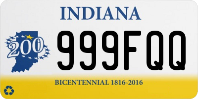 IN license plate 999FQQ