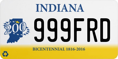 IN license plate 999FRD