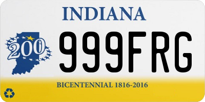 IN license plate 999FRG