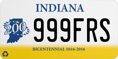 IN license plate 999FRS