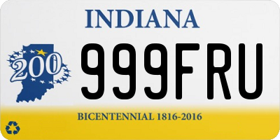 IN license plate 999FRU