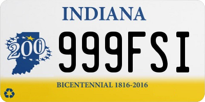 IN license plate 999FSI