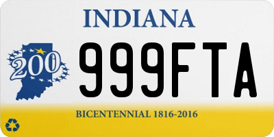 IN license plate 999FTA