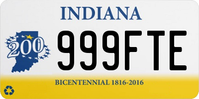 IN license plate 999FTE