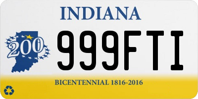 IN license plate 999FTI