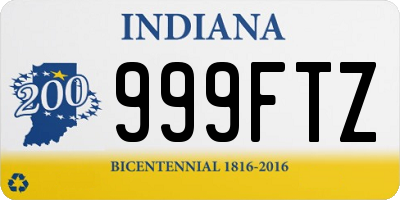 IN license plate 999FTZ