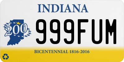 IN license plate 999FUM