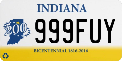 IN license plate 999FUY