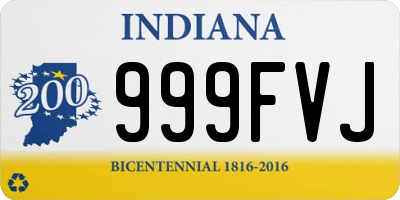 IN license plate 999FVJ