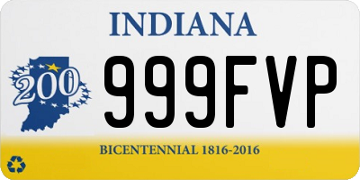 IN license plate 999FVP