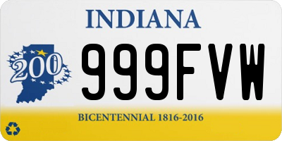 IN license plate 999FVW