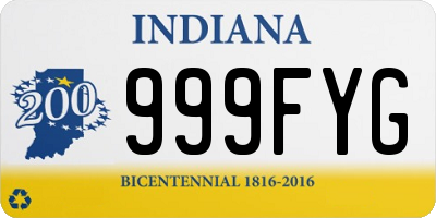 IN license plate 999FYG