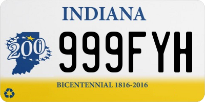IN license plate 999FYH