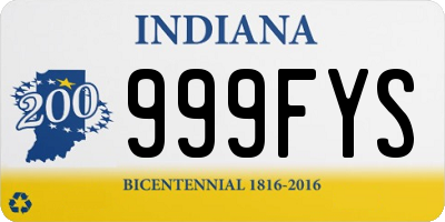 IN license plate 999FYS