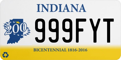 IN license plate 999FYT