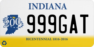 IN license plate 999GAT