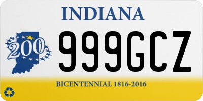 IN license plate 999GCZ