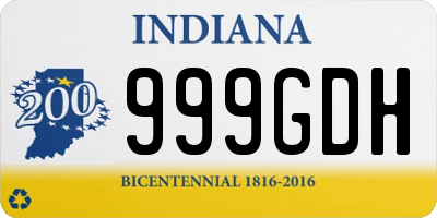 IN license plate 999GDH