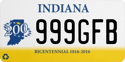 IN license plate 999GFB