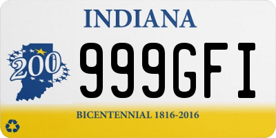 IN license plate 999GFI