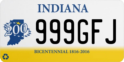 IN license plate 999GFJ